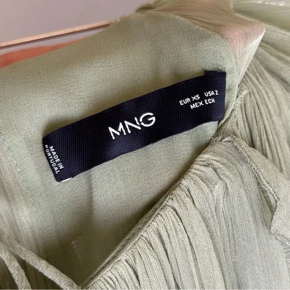 Mango Light Green Ruffled Dress - Picture 5 of 16